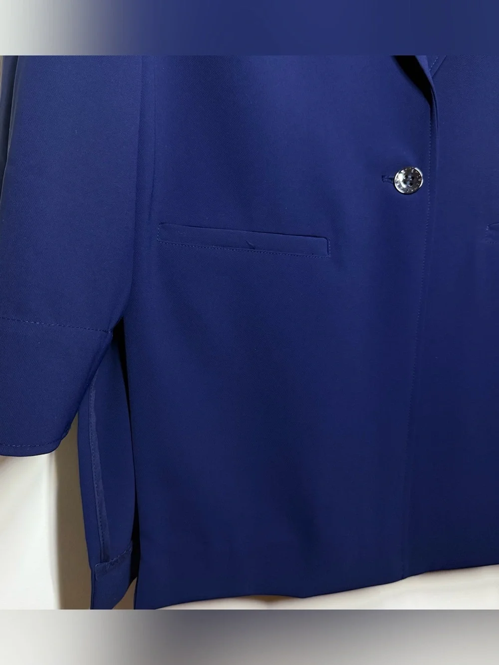 Armani Exchange Women's Deep Navy Single-Button Blazer